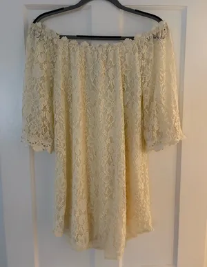Lace Cream Dress Altar'd State thumbnail 1