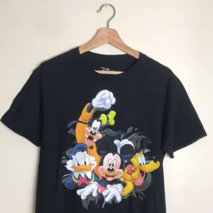 Disney Mickey and Friends Black Short SleeveT-Shirt wrap around print size S‎ thumbnail 4