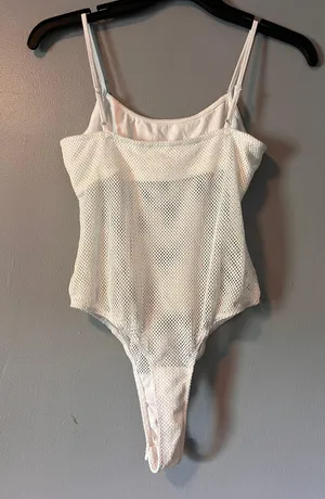 Revolve Janene White Fishnet Body Suit thumbnail 7