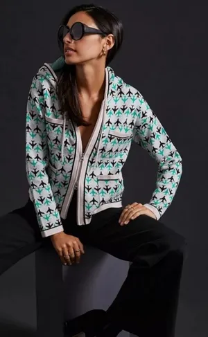 Anthropologie Maeve Harriet Zip Cardigan Sweater - New Small thumbnail 1
