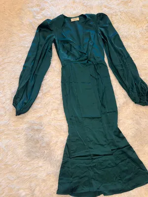 NEW HOUSE OF CB Shilol wrap dress emerald green Sz XS thumbnail 11