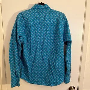 Rodeo Clothing Women's Medium Long Sleeve Button Down Shirt Blue thumbnail 6