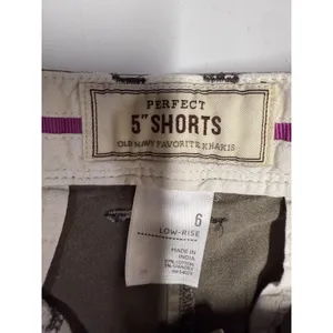 Vtg Old Navy Y2K Tan Brown‎ Cuffed Low Rise Chino Mini Shorts Women Sz 6 Preppy thumbnail 3