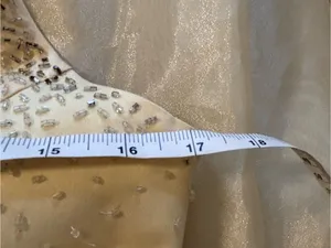 Morgan & Co Butter Yellow Beaded Halter Dress thumbnail 8