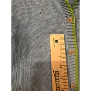pendleton Vintage Floral Embroidered Cardigan Blue Green Trim Small thumbnail 5