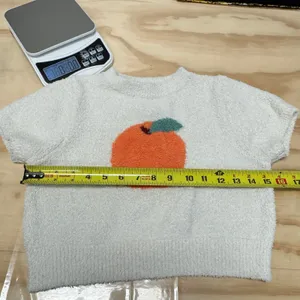 Cider Georgia Peach Cropped Fuzzy Tee Small Baby Tee Streetwear‎ Off White thumbnail 9