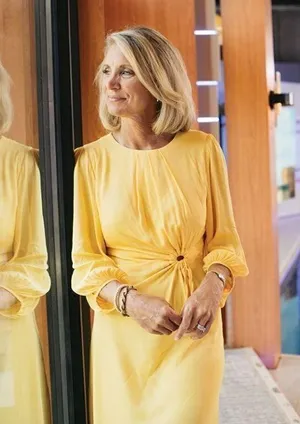 FARM RIO Cutout Piped Ring Midi Dress in Yellow Size Small thumbnail 15