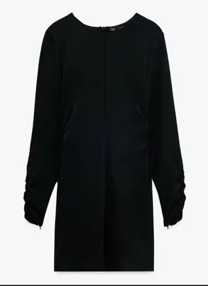 Zara mini dress with ruching thumbnail 3