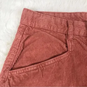 FREE PEOPLE‎ Ray Button Front Corduroy Mini Skirt Rust Pink Fall Size 10 New thumbnail 4