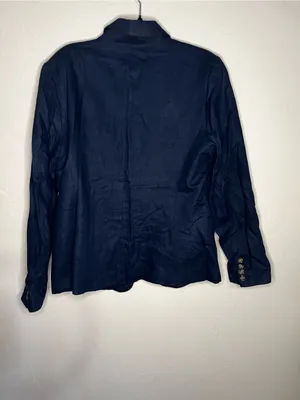 Quince 100% European Linen Structured Navy Blue‎ Blazer thumbnail 6