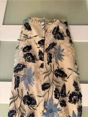 Lulus Show Stopper Cream Embroidered Sequin Bodycon Midi Dress in Size Small thumbnail 8