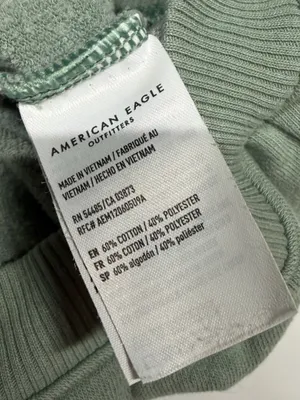 American Eagle cropped quarter zip sage green color women’s‎ size small thumbnail 5