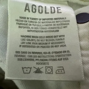 AGOLDE Jeans Cotton White High Rise Straight Leg‎ Coastal Minimalist Womens 25 thumbnail 5