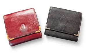 Vintage Cartier Paris Leather Coin Purse Wallet Bundle 2 Must de Cartier Black thumbnail 1