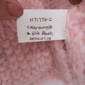 Storia Blush Pink Fuzzy Chunky Knit Toggle Cardigan Sweater thumbnail 3