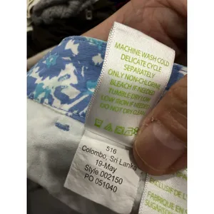 Lilly Pulitzer Womens Shorts 10 Blue Scalloped Hem Buttercup Floral Print thumbnail 10