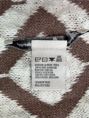 American Rag Pink Taupe & Cream Fringe Open-Front Cardigan thumbnail 6