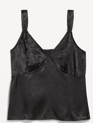 Old Navy Black Polka-Dot Satin Cami thumbnail 1