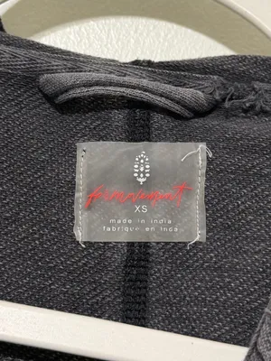 Free People Movement Only One Zip Up Hoodie Black XS Oversized thumbnail 3
