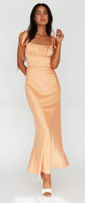 Selfie Leslie Orange Maxi Dress thumbnail 1