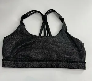 Lululemon‎ energy sports bra black shine foil sz 12 thumbnail 1