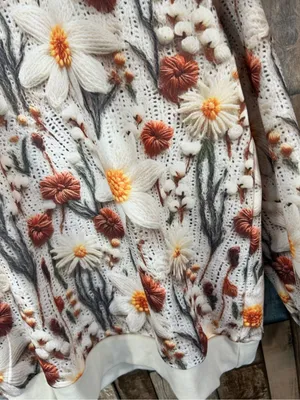 Floral Print Knit Crewneck Sweater thumbnail 5