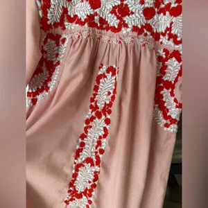 Margarita Embroidered shift dress oaxacan floral sara golondrina short sleeve thumbnail 9