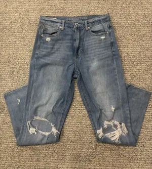 American Eagle Distressed Mom Jean High Rise thumbnail 1