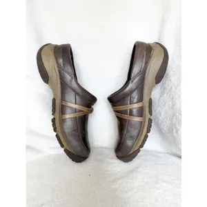 Womens shoes comfort flats slip clogs work merrell bracken 7.5 career brown tan thumbnail 6