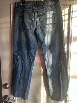 Revice Blue Distressed Jeans with Ribbon Detail thumbnail 5