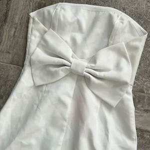Bellavia Bow Back Midi Strapless Sheath Dress White, Size M NWT thumbnail 6