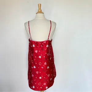 Vintage 90s Y2K Valentine Red Satin Nightgown thumbnail 5