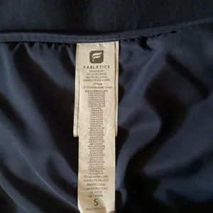 Fabletics Navy Blue Quilted Jacket Hooded Zip Front Athletic Coat Size S thumbnail 7