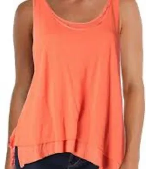 We The Free Free People's Karen Orange Multi Layered Tank Top thumbnail 1