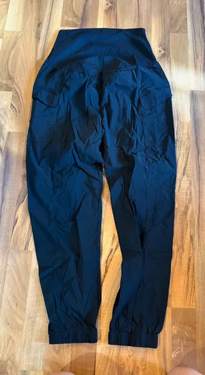 Maternity Cargo Jogger Pants Women Large Black High‎ Waist Utility pregnancy thumbnail 1