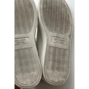 KATE SPADE Angelise White Gold Leather Lace Up Low Top Sneakers Size 8B thumbnail 8