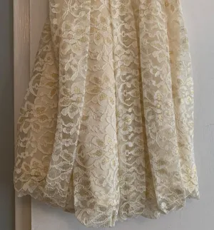 Strapless Bubble Hem Butter Yellow Lace Formal Dress Size 2 thumbnail 7