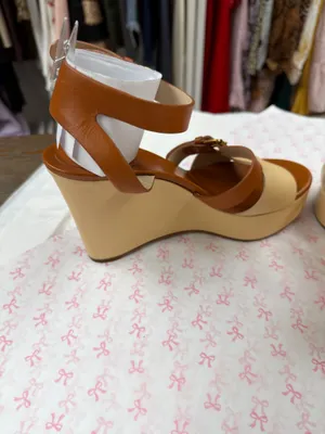 Chloé Wedge Leather Sandals thumbnail 4