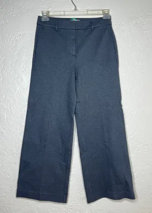 Boden Westbourne Ponte Trousers Charcoal Gray Wide Leg Cropped Pants R0477 thumbnail 1