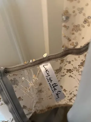 Lucy in the Sky Silver Sequin V‑Neck Mini Dress thumbnail 5