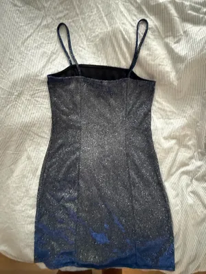 H&M Sparkle Blue Mini Dress thumbnail 4