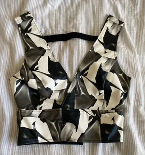 ANGL Faux Leather Crop Top thumbnail 3
