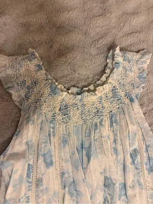 Loveshack Fancy Finchley Slate Blue Dream Mini Dress thumbnail 9