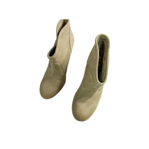 REPORT Booties Womens 6 Tan Suede Block‎ Heel Western Boho thumbnail 3