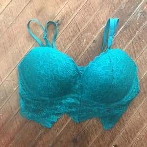 Victoria’s Secret teal lace S Lovecore Bralette thumbnail 1