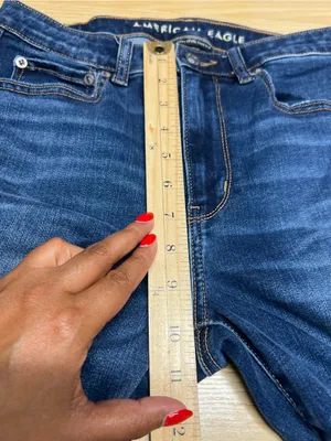 American Eagle Outfitters High-Rise‎ Flare Jeans - Medium Blue thumbnail 13