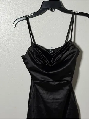 Windsor Women Mini Cowl Neck Sexy Black Night Out‎ Party Dress size M thumbnail 2