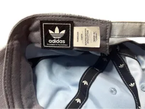 Adidas Light Blue Faux Suede Logo Baseball Hat Adjustable Unisex thumbnail 4