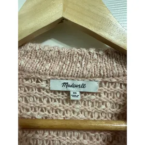 Madewell Baez Pullover Sweater pink white knot size‎ Xs #AC793 $98 thumbnail 3