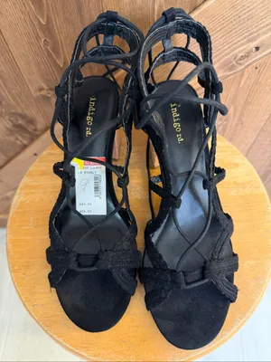 Indigo Rd. Women’s Black Lace-Up Block Heel Sandals – Size 9 thumbnail 8